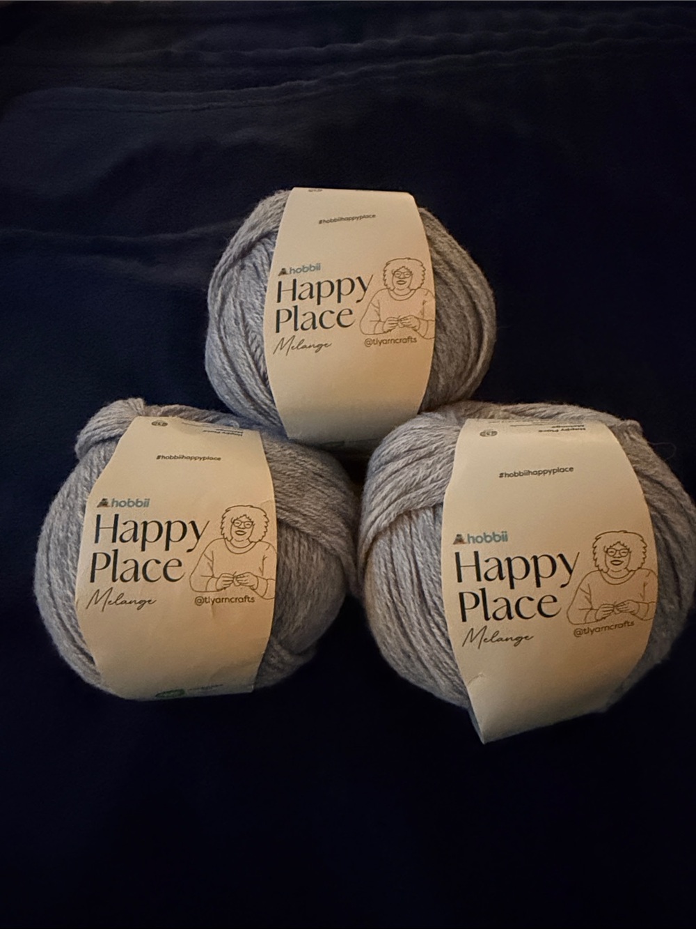 Hobbii Happy Place Melange Yarn - Light Gray